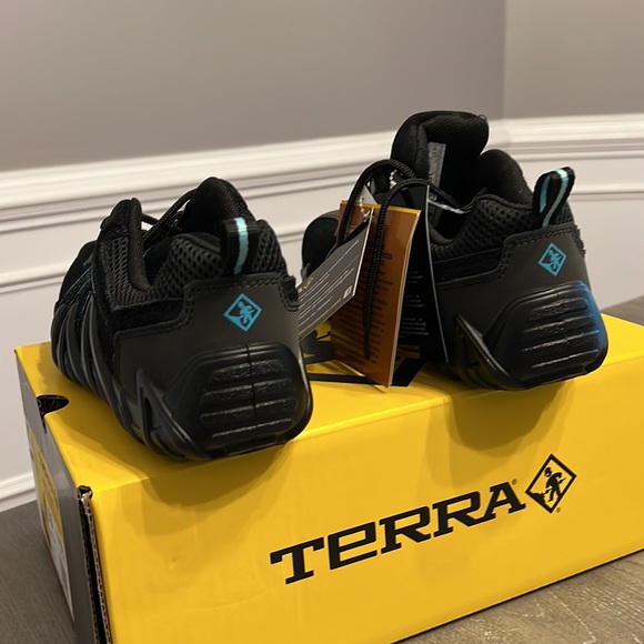 Terra Spider X Composite Safety Toe Shoes size 8.5 Black/Aqua New with Tags - Picture 3 of 8